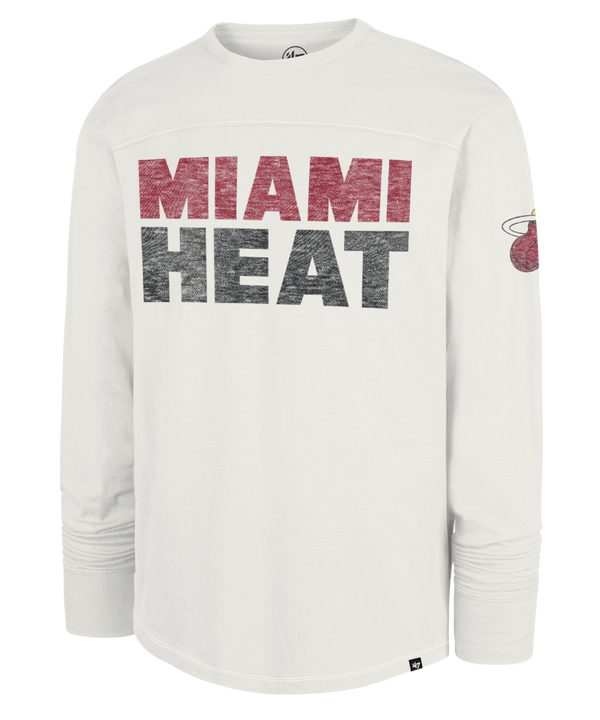 '47 Brand Miami HEAT Stack Long Sleeve Tee Unisex Long Sleeve Tee '47 Brand   