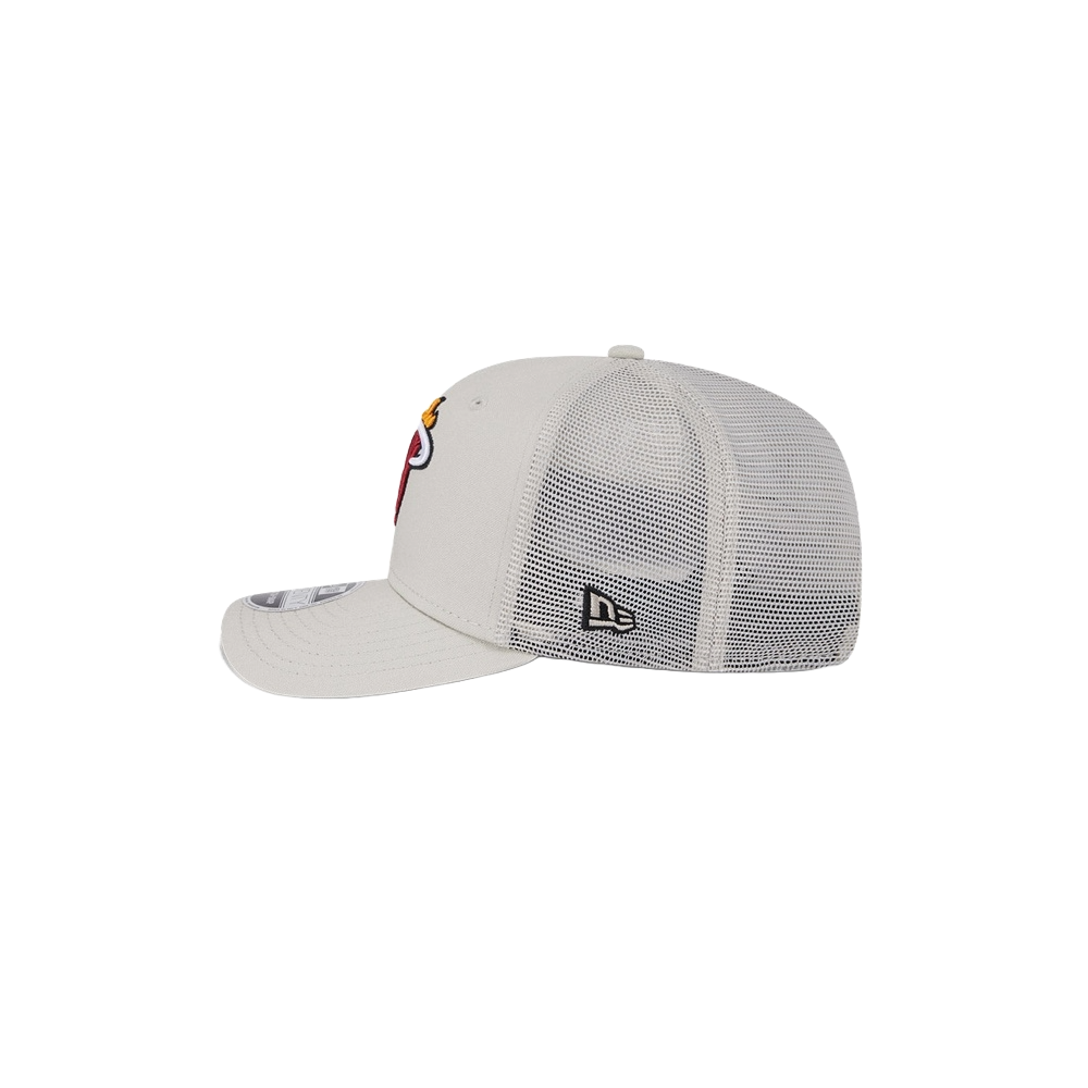 New Era Miami HEAT Stone Canvas Stretch Snapback Unisex Caps New Era   