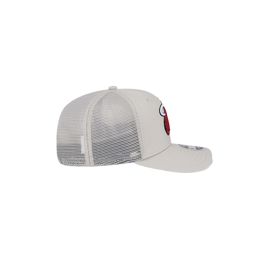 New Era Miami HEAT Stone Canvas Stretch Snapback Unisex Caps New Era   