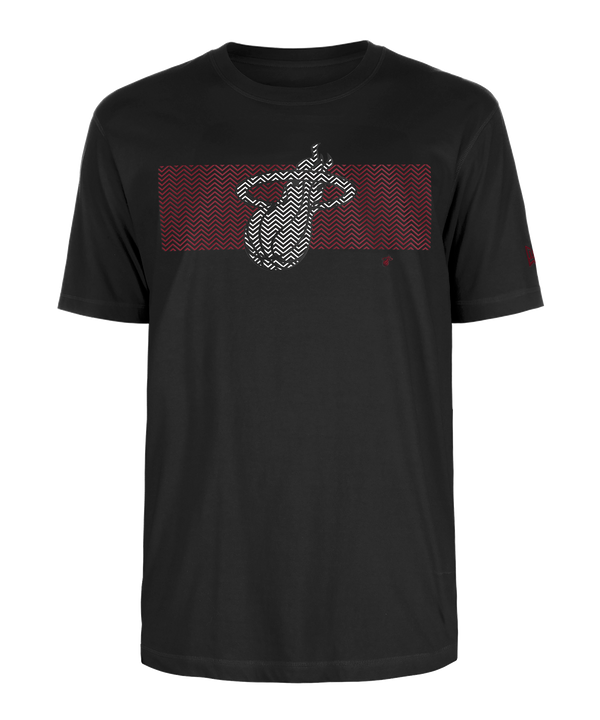 New Era Miami HEAT Stripe Logo Tee Unisex Tee New Era   