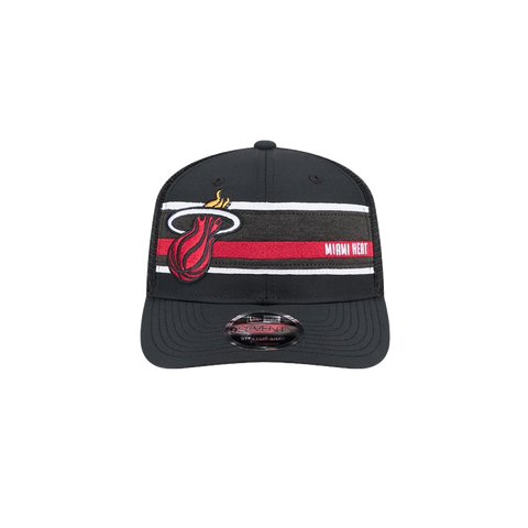 New Era Miami HEAT Stripe Trucker Stretch Snapback