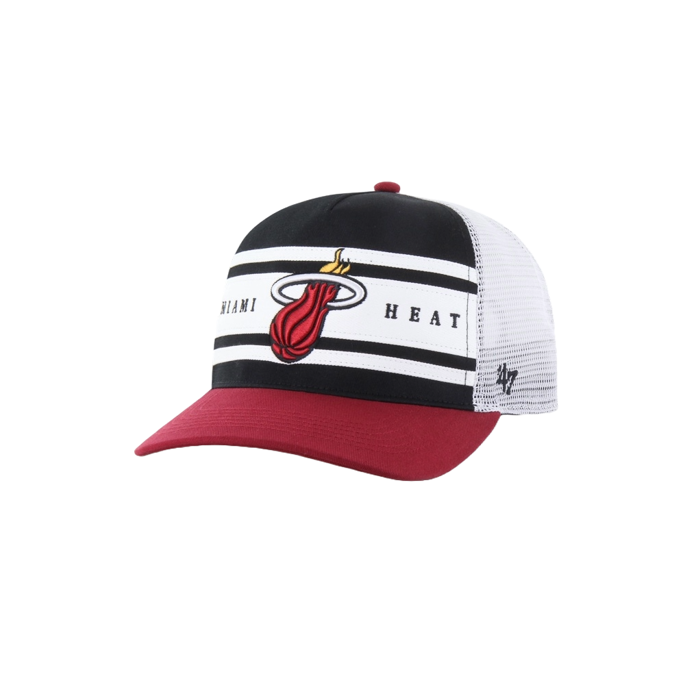 '47 Brand Miami HEAT Stripe Trucker Hitch Snapback UNISEXCAPS TWINS   