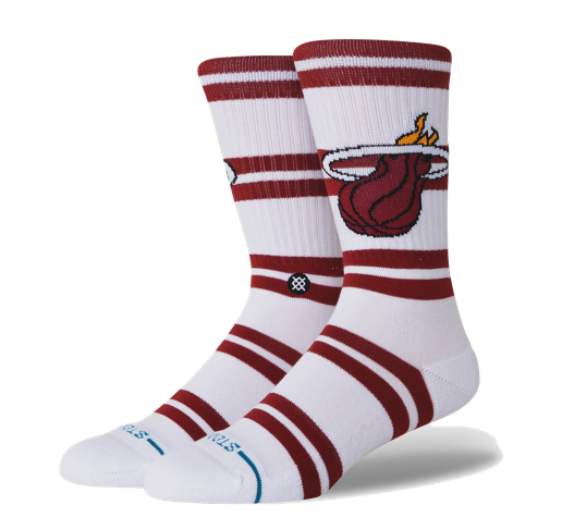 Stance Miami HEAT Logo Stripe Socks Men's Footwear Stance   