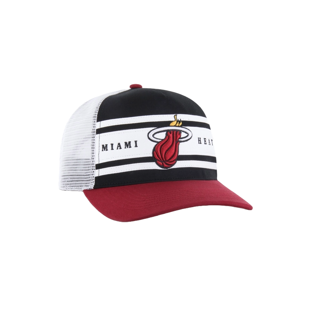 '47 Brand Miami HEAT Stripe Trucker Hitch Snapback UNISEXCAPS TWINS   