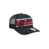 New Era Miami HEAT Stripe Trucker Stretch Snapback - 5