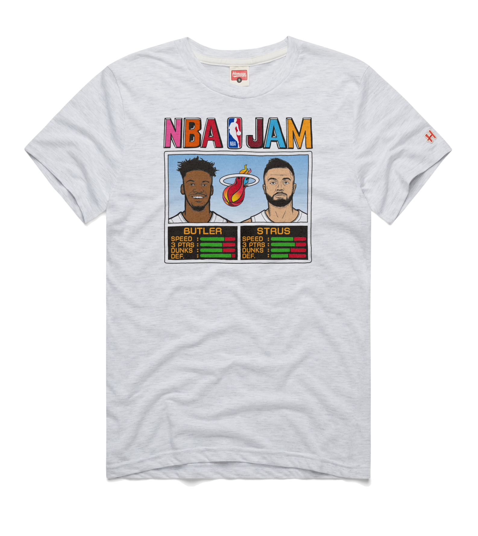 Homage Miami Mashup Vol. 2 Jimmy Butler & Max Strus NBA Jam Tee Men's Tee Homage