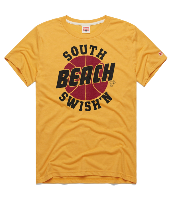 Homage Miami HEAT South Beach Swish'n Tee Unisex Tee Homage   