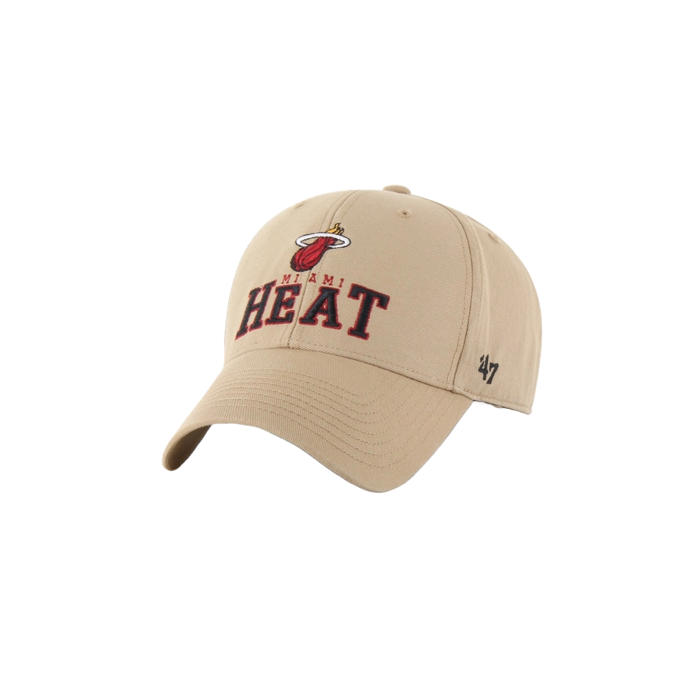 '47 Brand Miami HEAT Tan MVP Dad Hat Unisex Caps '47 Brand   