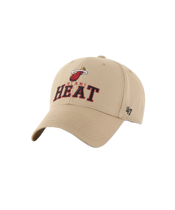 '47 Brand Miami HEAT Tan MVP Dad Hat Unisex Caps '47 Brand   