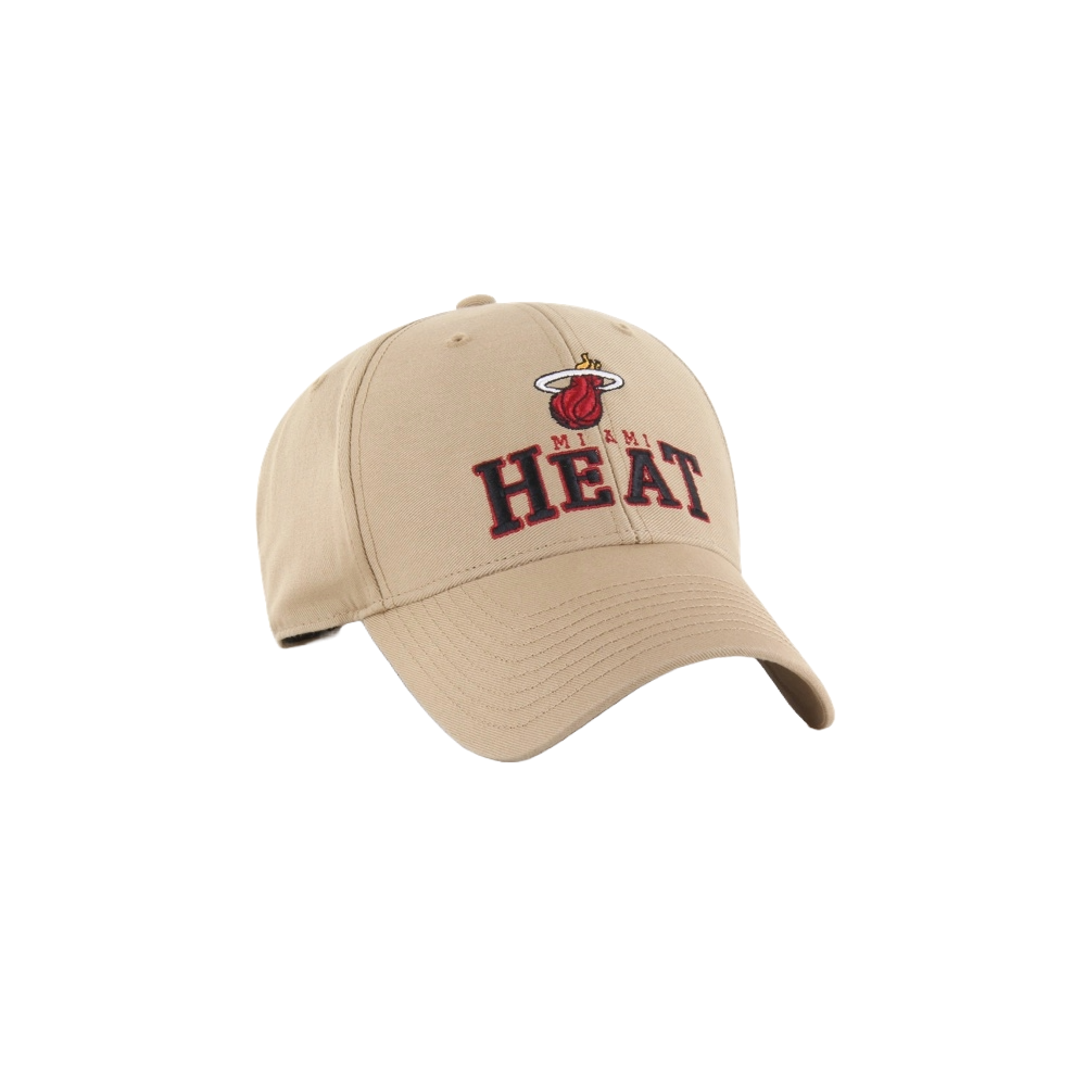 '47 Brand Miami HEAT Tan MVP Dad Hat Unisex Caps '47 Brand   