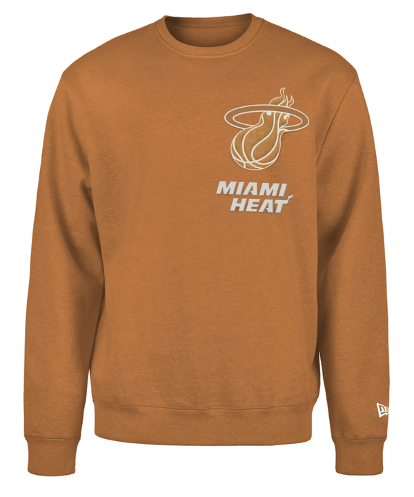 New Era Miami HEAT Tan Crewneck Men's Crewneck Sweater New Era   