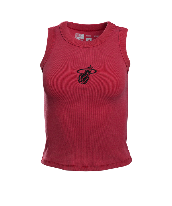 Court Culture Embroidered Logo Red Tank Women's Tee Court Culture   