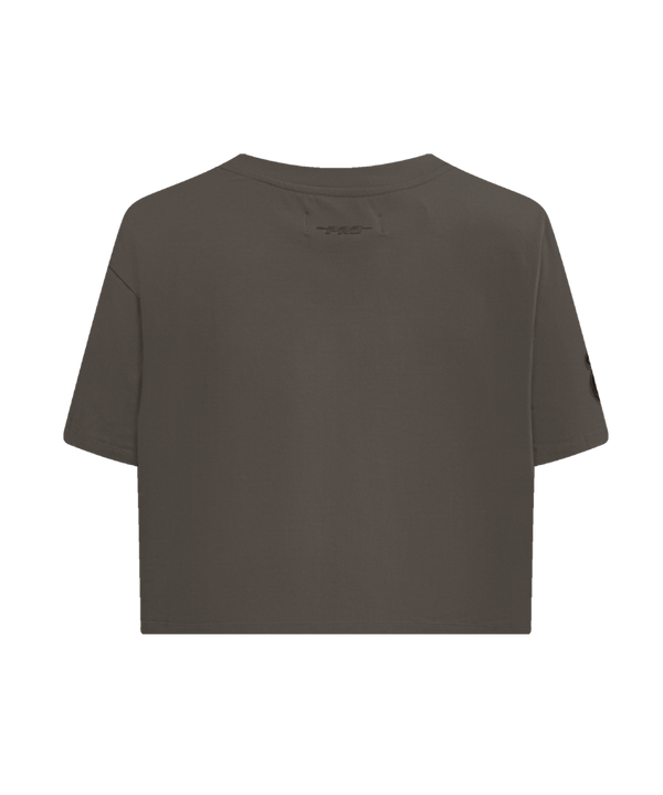 Pro Standard Miami HEAT Taupe Boxy Crop Women's Tee Women's Crop Top Pro Standard   