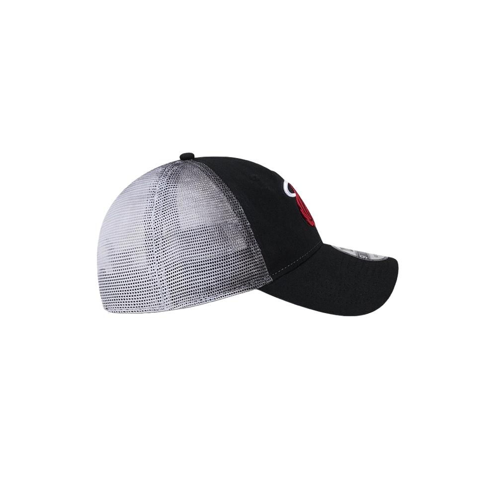 New Era Miami HEAT Team Slick Trucker Dad Hat Unisex Caps New Era   