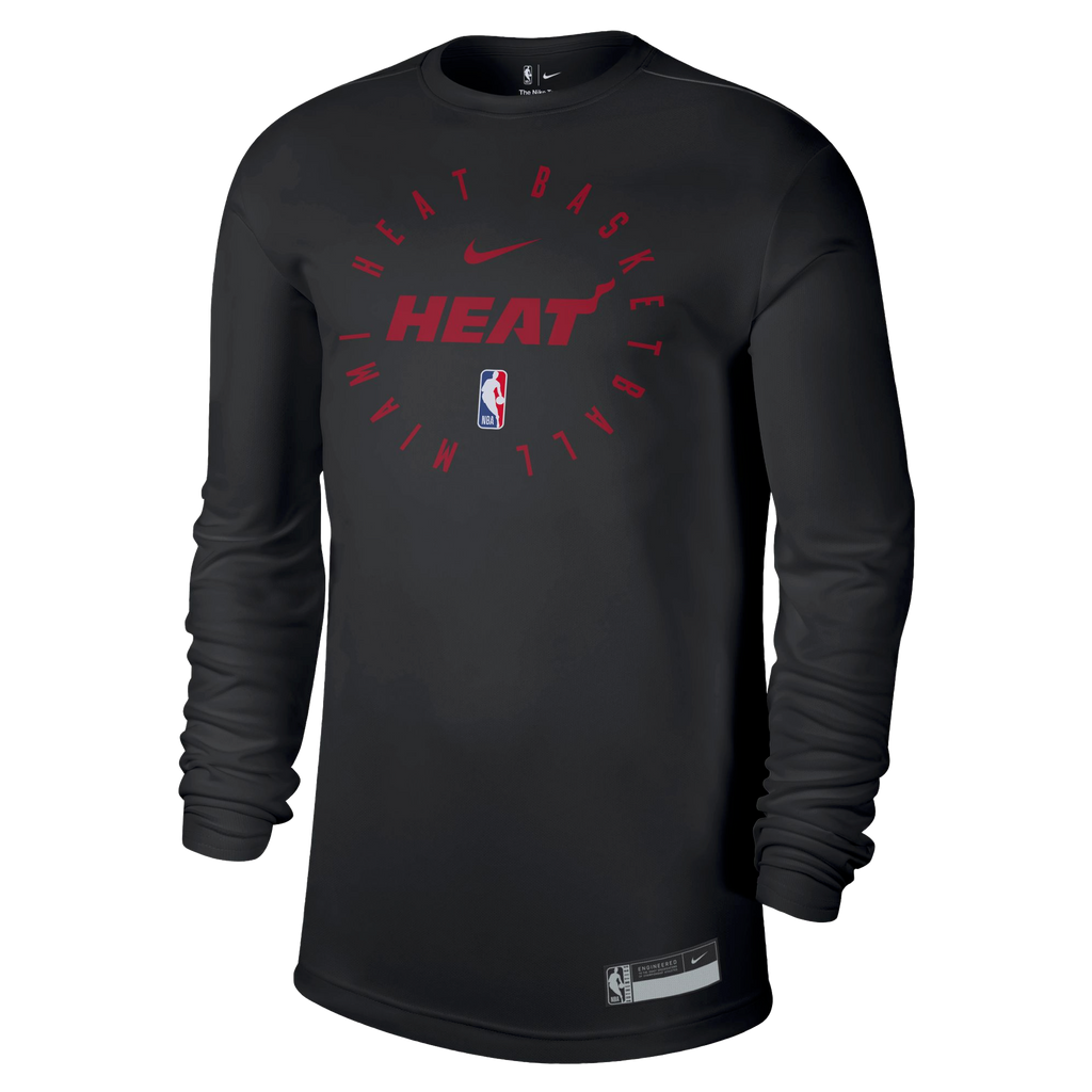 Nike Miami HEAT 2024/25 On-Court Long Sleeve Practice Tee UNISEXTEE NIKE    - featured image