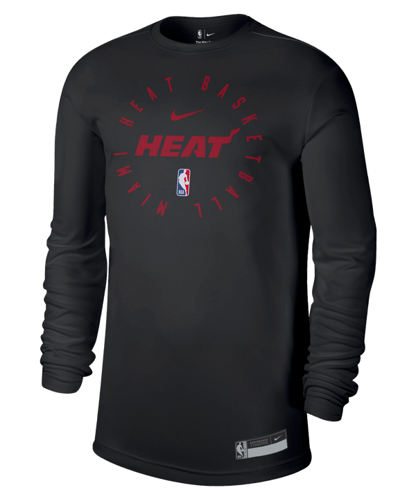 Nike Miami HEAT 2024/25 On-Court Long Sleeve Practice Tee Unisex Long Sleeve Tee Nike   