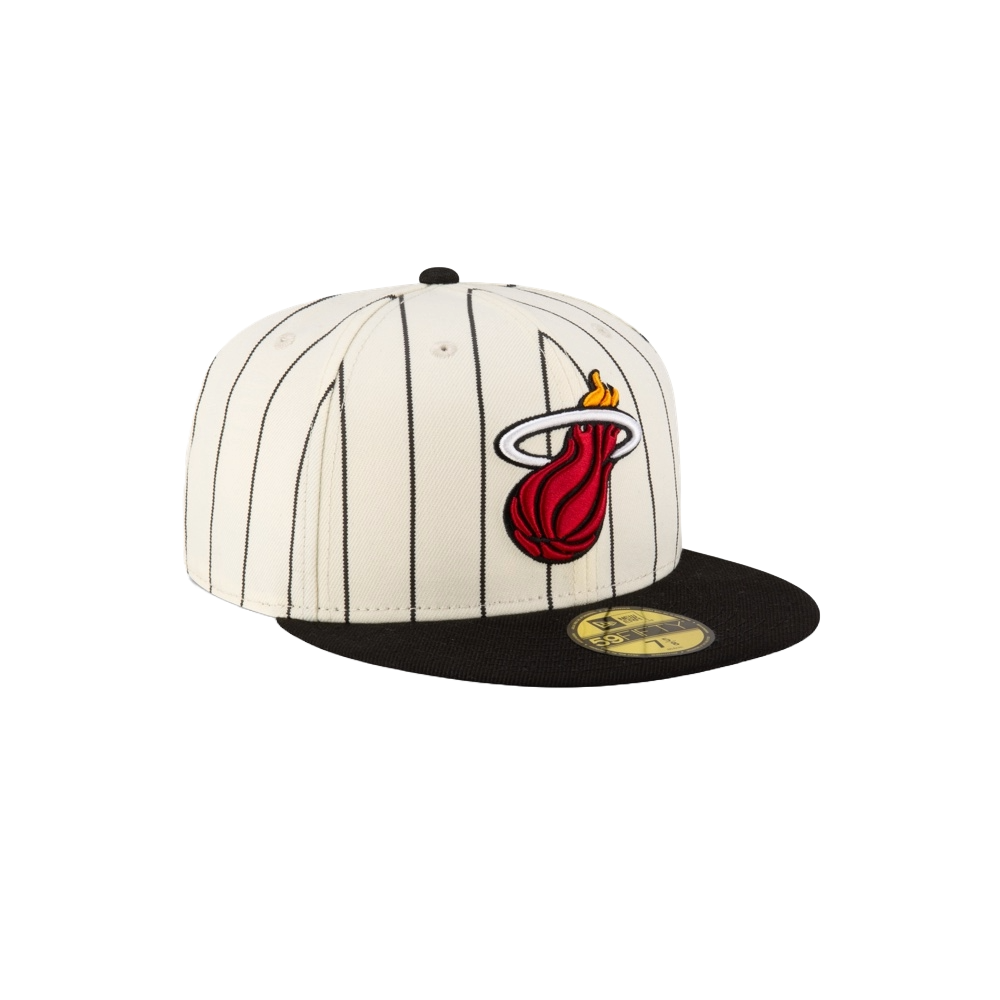 Court Culture Miami HEAT Cream n' Stripes Fitted Hat Unisex Caps Court Culture