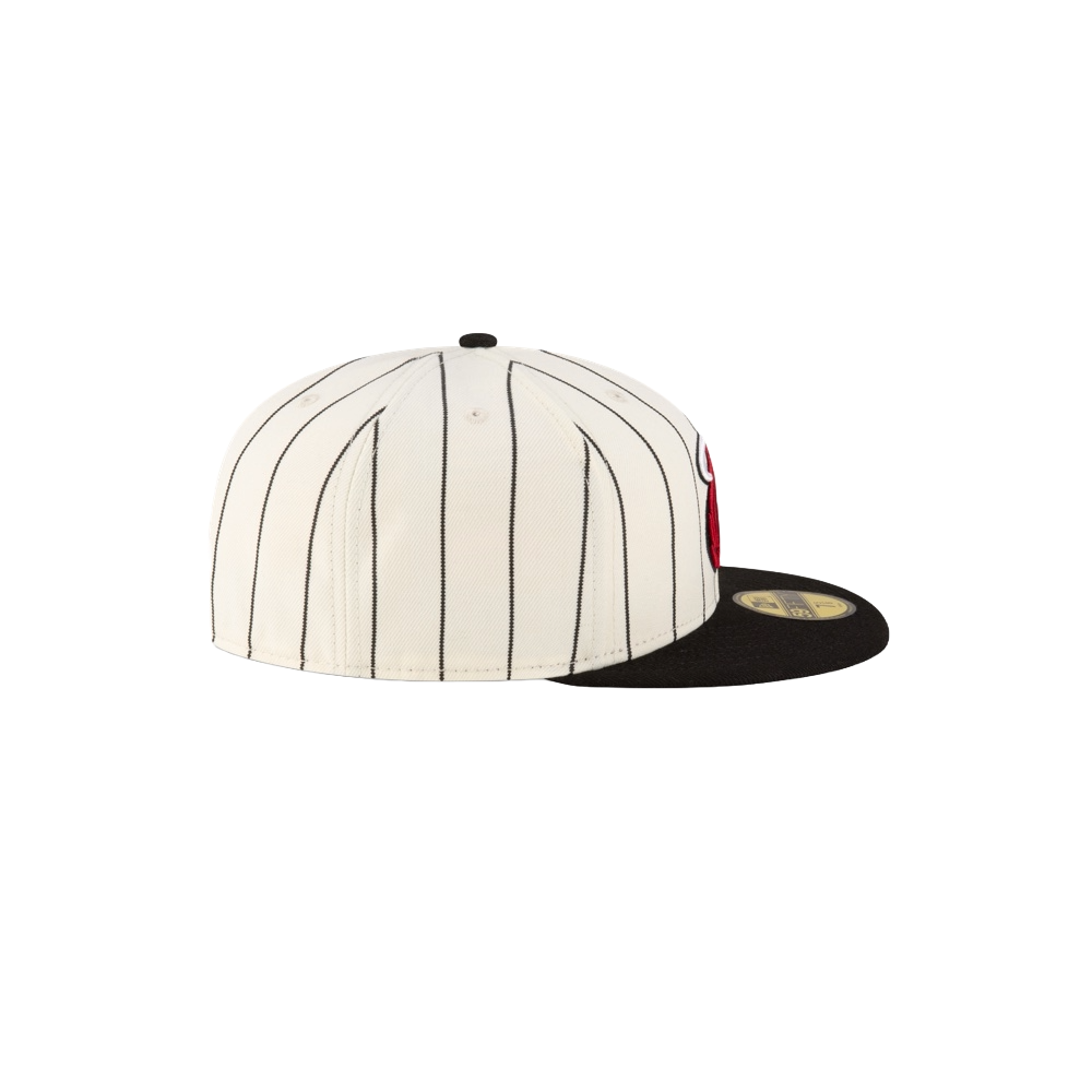 Court Culture Miami HEAT Cream n' Stripes Fitted Hat Unisex Caps Court Culture