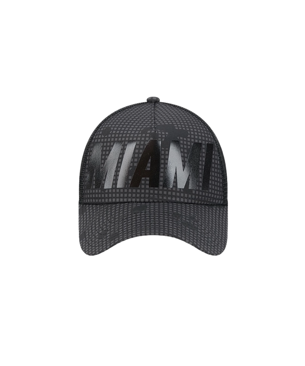 New Era Miami HEAT Tonal Text Trucker Hat Unisex Caps New Era   