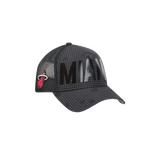 New Era Miami HEAT Tonal Text Trucker Hat - 3