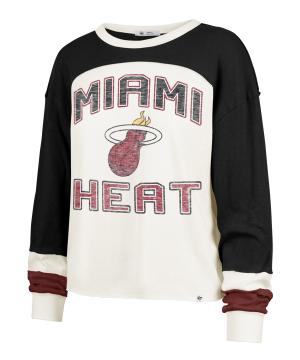 '47 Brand Miami HEAT Toni Women's Long Sleeve Tee Women's Tee '47 Brand   