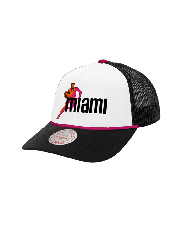 Mitchell and Ness Miami Floridians Trucker Hat Unisex Caps Mitchell & Ness   