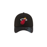 New Era Miami HEAT Visor Hit Flex Fit Dad Hat - 1