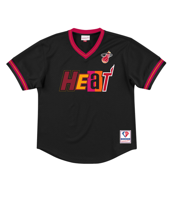 Mitchell and Ness Miami HEAT Mashup V-Neck Unisex Tee Mitchell & Ness   