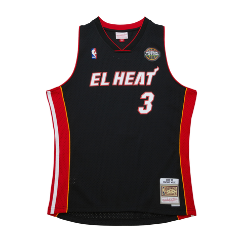 Dwyane Wade Mitchell & Ness 2008-09 EL HEAT Youth Swingman Jersey