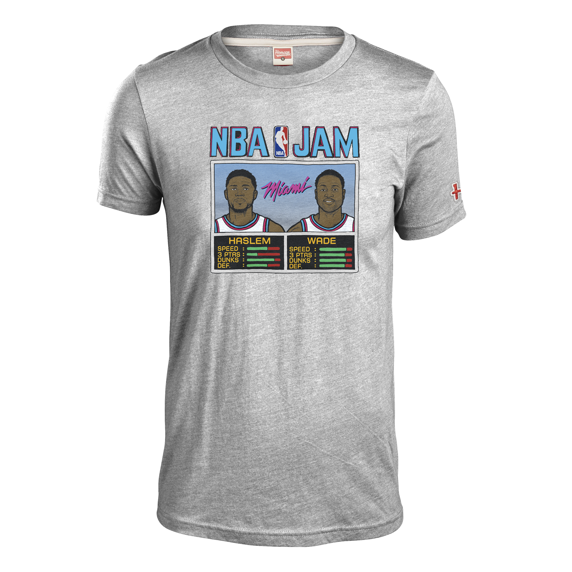 Homage Wade & Haslem NBA JAM Vice Uniform City Edition Tee Men's Tee Homage   