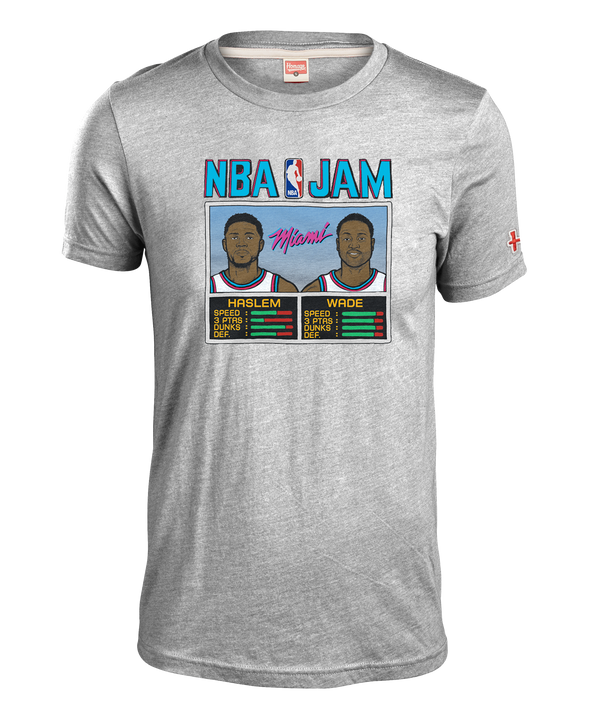 Homage Wade & Haslem NBA JAM Vice Uniform City Edition Tee Men's Tee Homage   