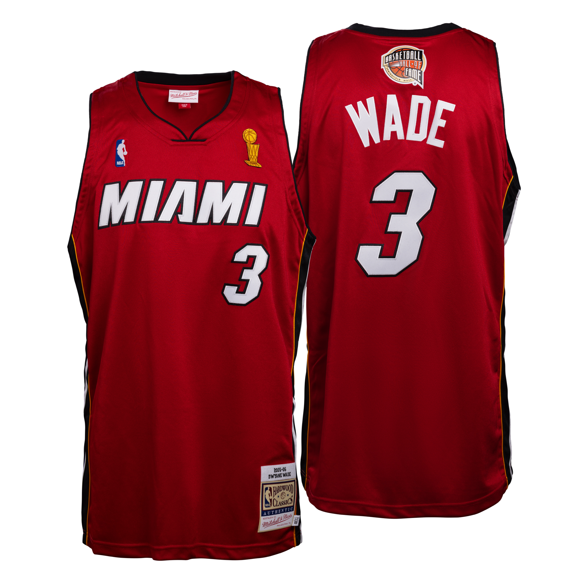 Dwyane Wade Mitchell and Ness Miami HEAT 2005-06 Authentic Jersey - HOF Edition Men's Jersey Mitchell & Ness   