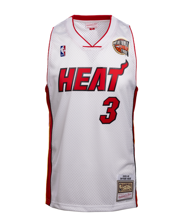 Dwyane Wade Mitchell & Ness Miami HEAT 2005-06 White Swingman Jersey - HOF Edition Men's Jersey Mitchell & Ness   