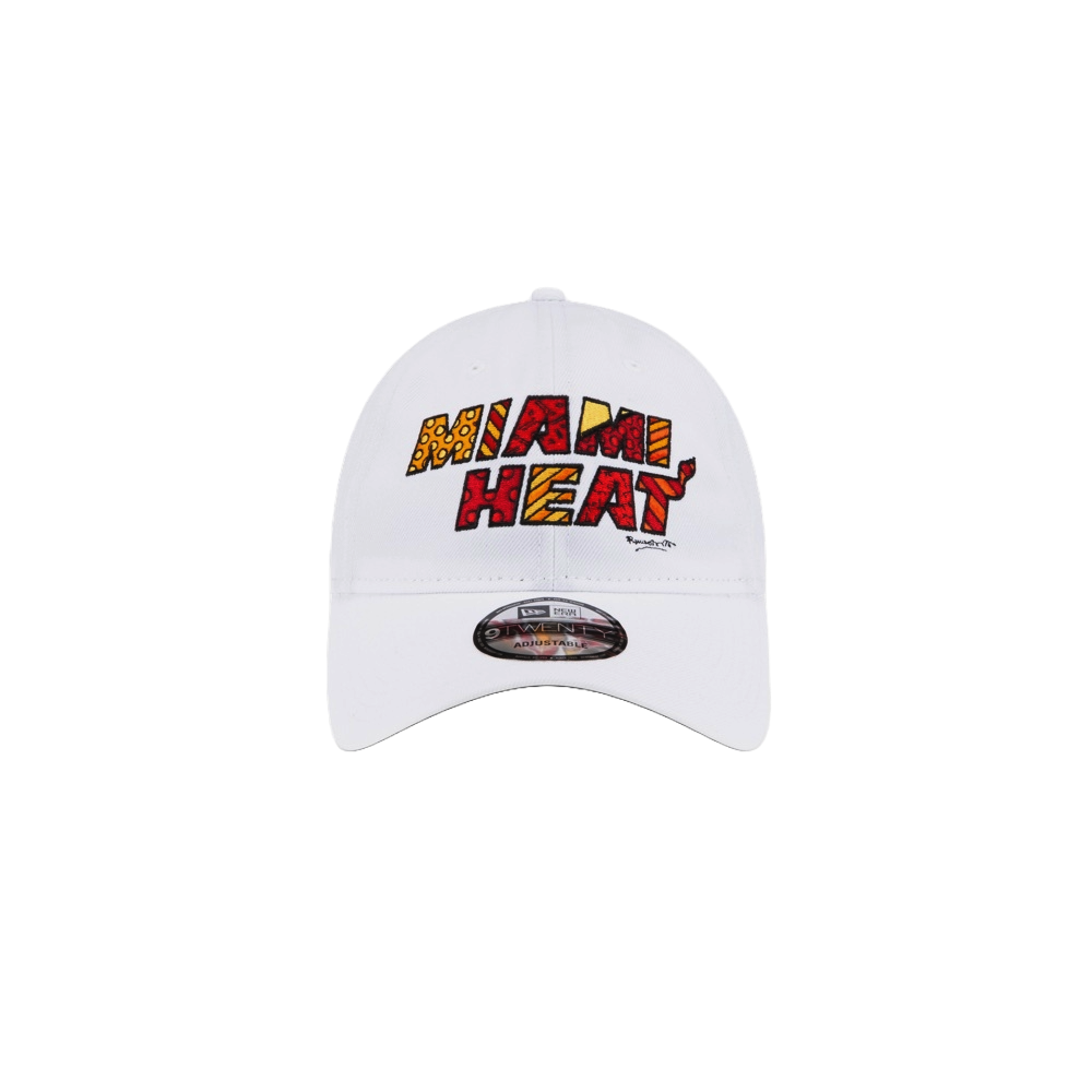 Britto x HEAT White Dad Hat Unisex Caps Britto   