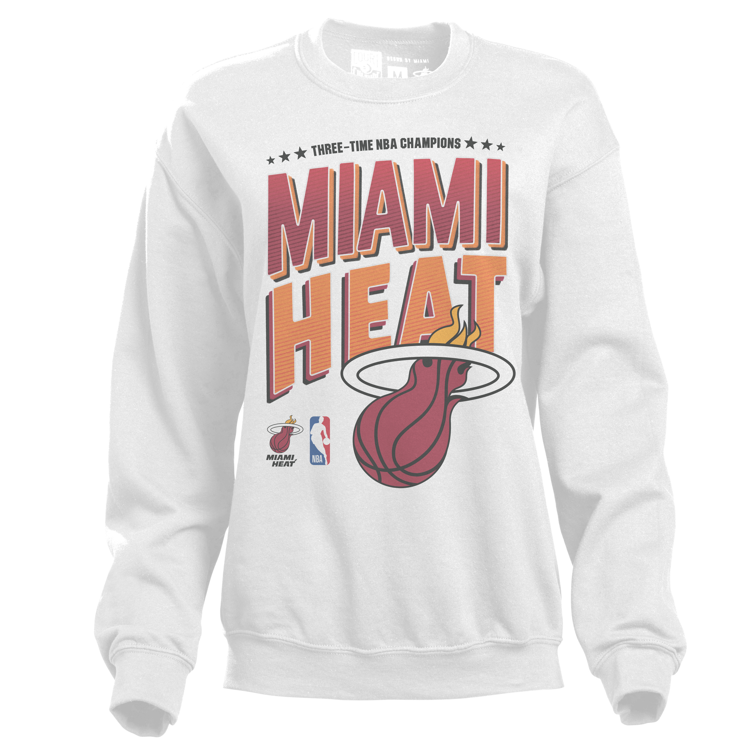 Black WOMAN Oversize Fit Licensed by the NBA Miami Heat Sweatshirt