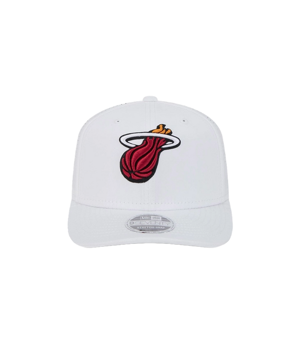 New Era Miami HEAT White Performance Stretch Snapback Unisex Caps New Era   