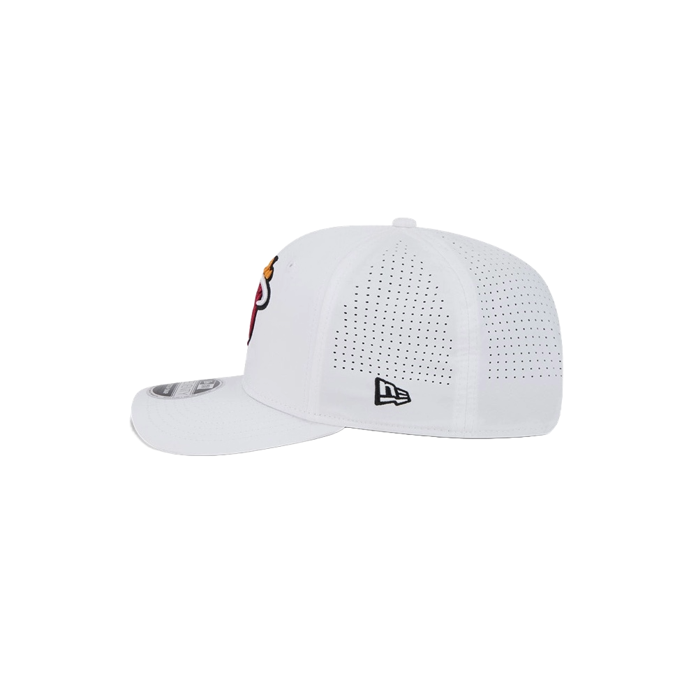 New Era Miami HEAT White Performance Stretch Snapback Unisex Caps New Era   