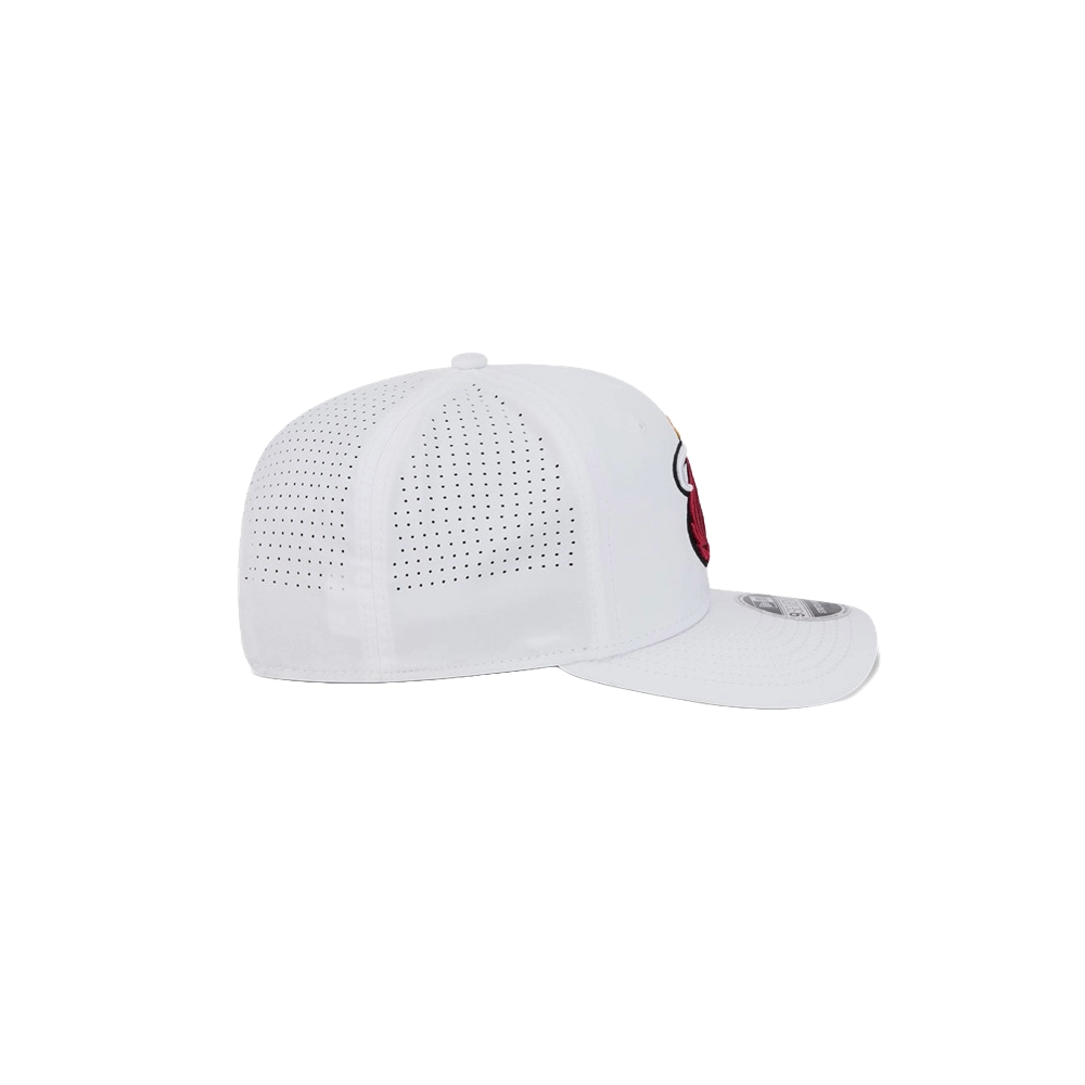 New Era Miami HEAT White Performance Stretch Snapback Unisex Caps New Era   