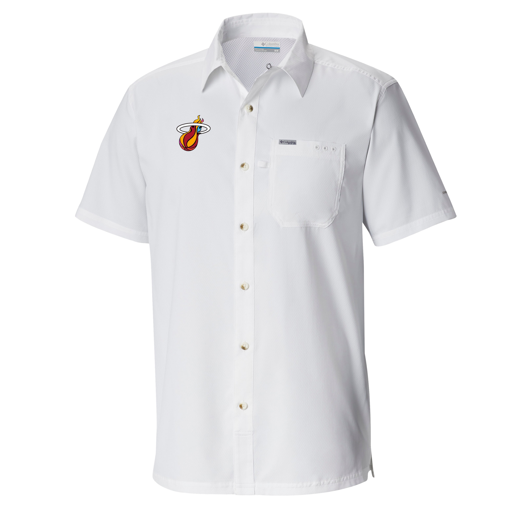 Columbia Miami HEAT Mashup Slack Tide Shirt Men's Button Down Columbia Outdoor   