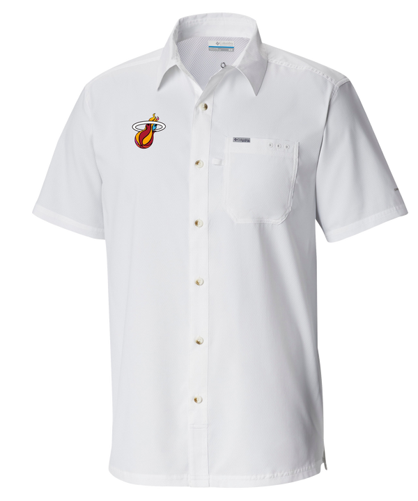 Columbia Miami HEAT Mashup Slack Tide Shirt Men's Button Down Columbia Outdoor   