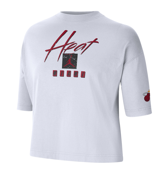 Nike Miami HEAT Courtside Women's Boxy Crop Tee Women's Crop Top Nike   