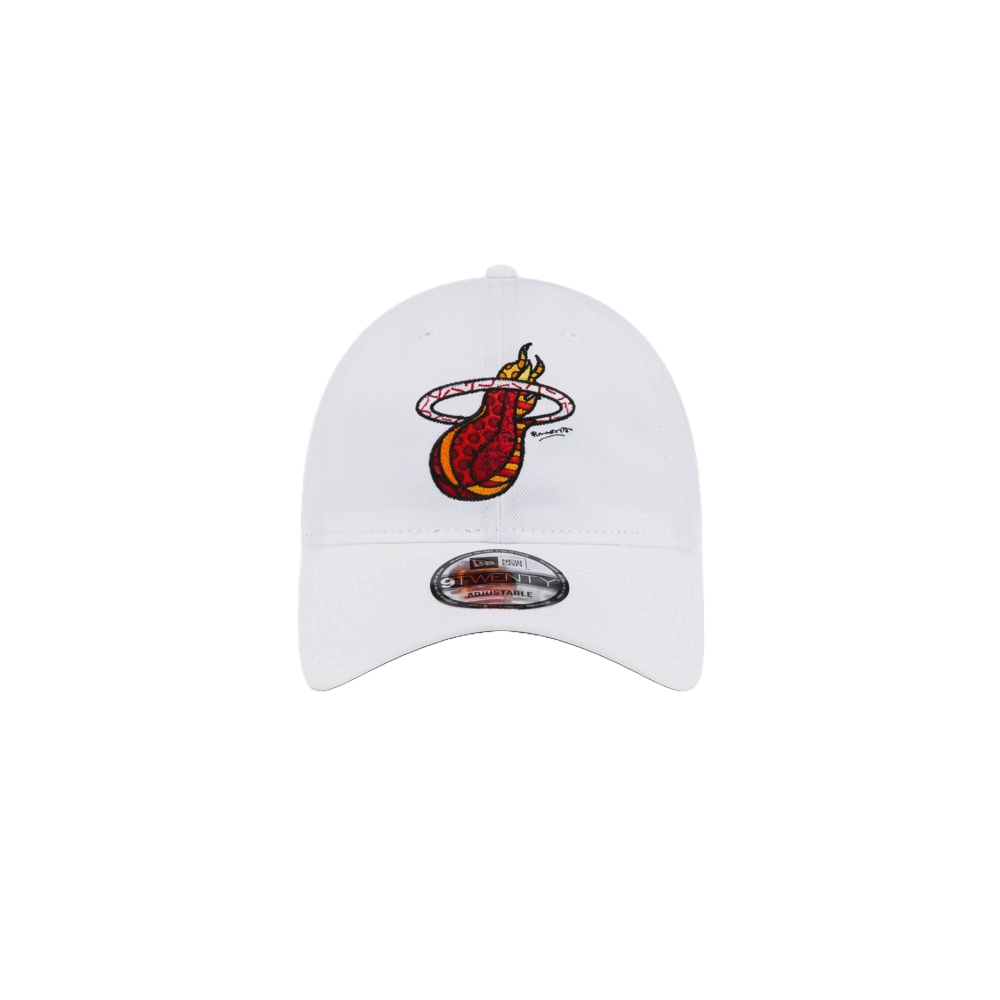 Britto x HEAT Logo White Dad Hat Unisex Caps Britto   