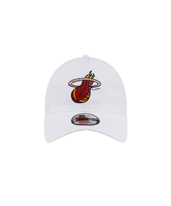 Britto x HEAT Logo White Dad Hat Unisex Caps Britto   