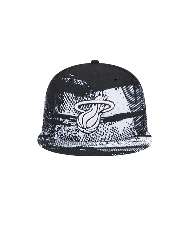 New Era Miami HEAT 2024 Tipoff Black and White Snapback Unisex Caps New Era   