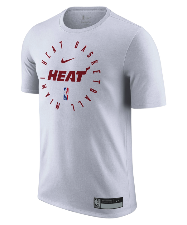 Nike Miami HEAT 2024/25 On-Court White Practice Tee Unisex Tee Nike   