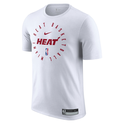 Nike Miami HEAT 2024/25 On-Court White Practice Tee