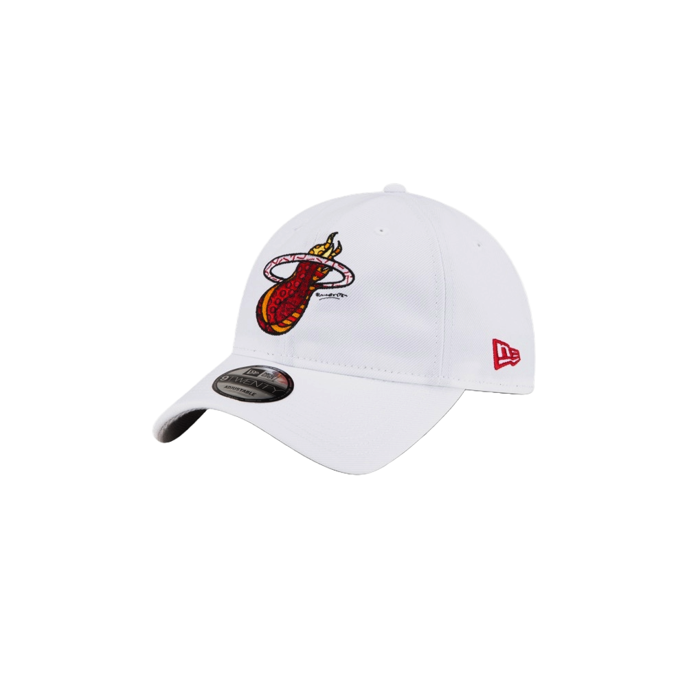 Britto x HEAT Logo White Dad Hat Unisex Caps Britto   