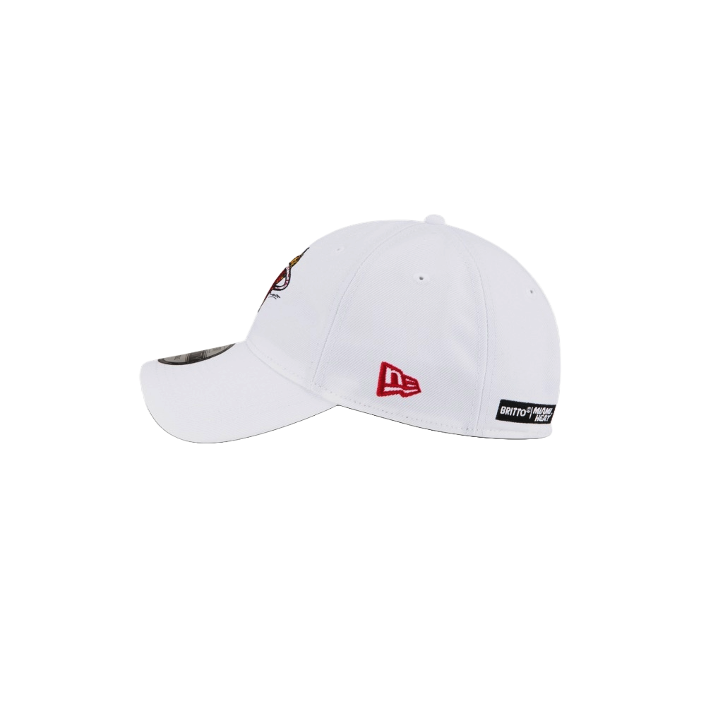 Britto x HEAT Logo White Dad Hat Unisex Caps Britto   