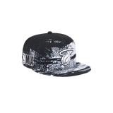 New Era Miami HEAT 2024 Tipoff Black and White Snapback - 5