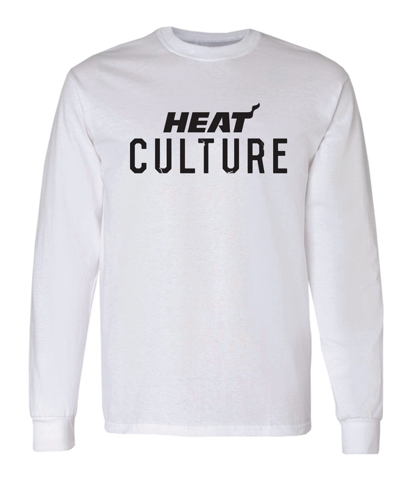 HEAT Culture White Long Sleeve Tee Men's Tee Item Of The Game   